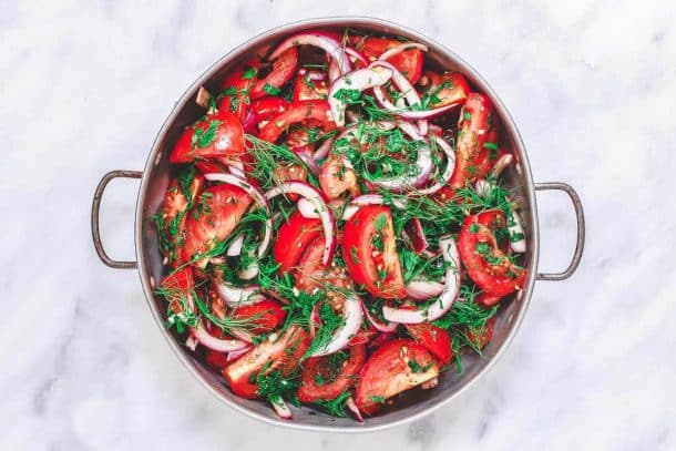 Mediterranean Tomato Feta Salad Recipe